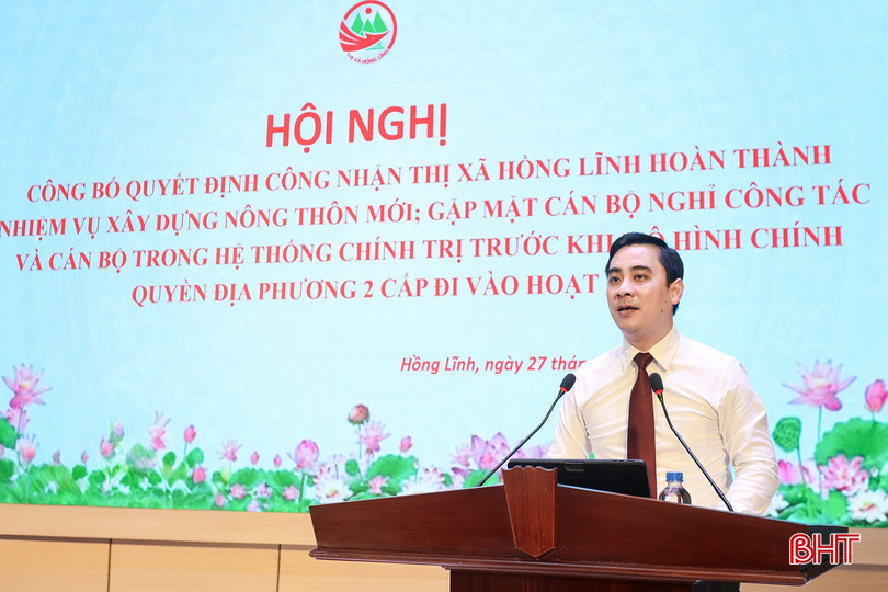 Bí thư Thị uỷ Lê Thành Đông kết luận hội nghị.