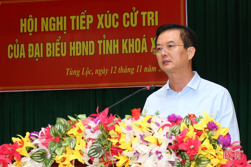 Phó Chủ tịch UBND tỉnh Trần Báu Hà phát biểu tại hội nghị.