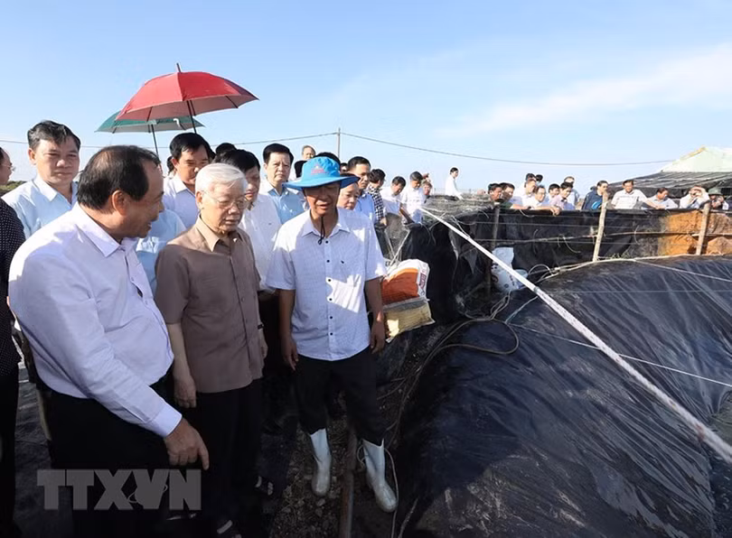 Hình ảnh Tổng Bí thư, Chủ tịch nước làm việc ở Kiên Giang