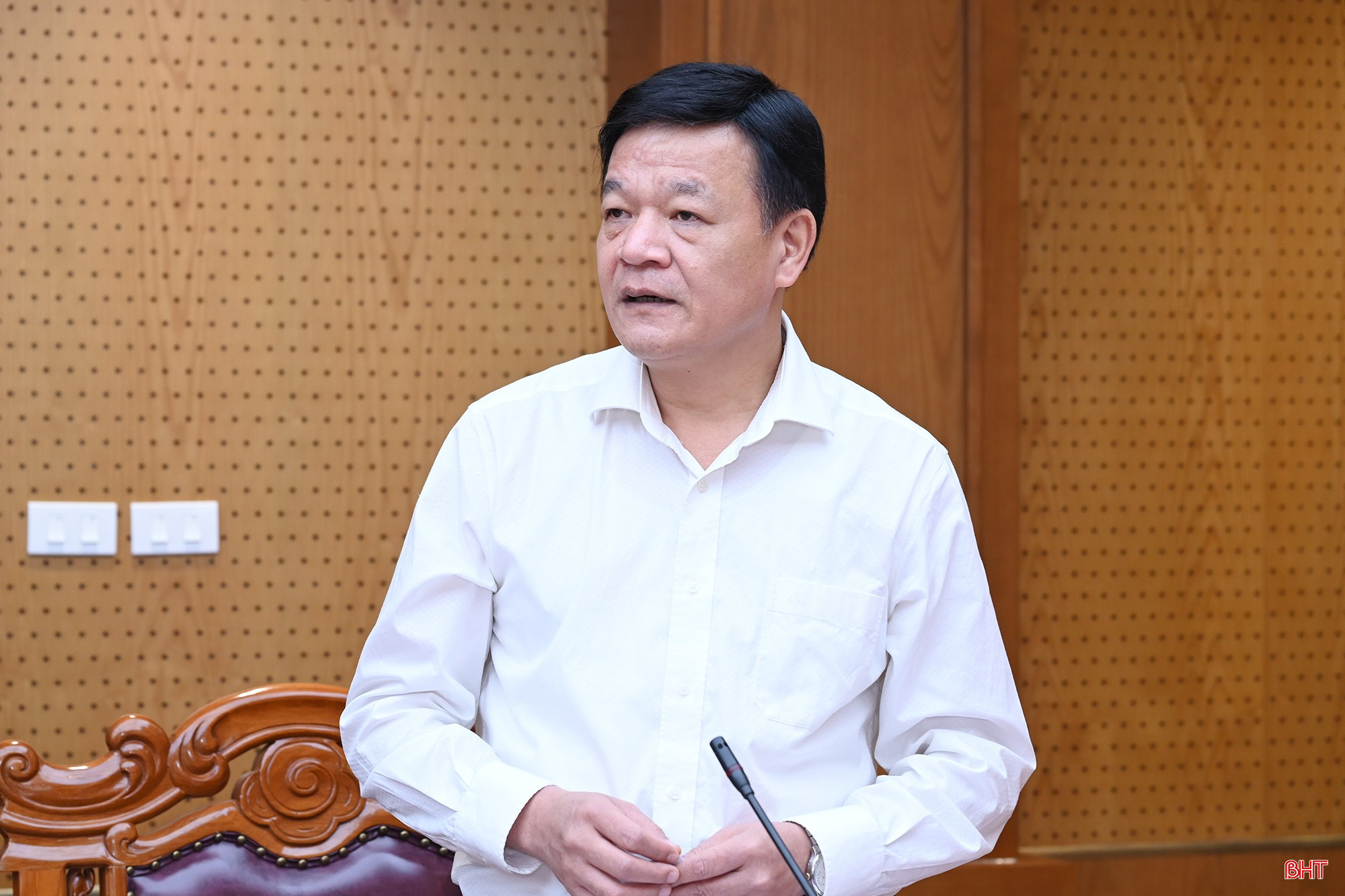 Đồng chí Triệu Văn Chiến - Ủy viên UBKT Trung ương phát biểu làm rõ thêm một số nội dung trong kế hoạch giám sát thường xuyên.