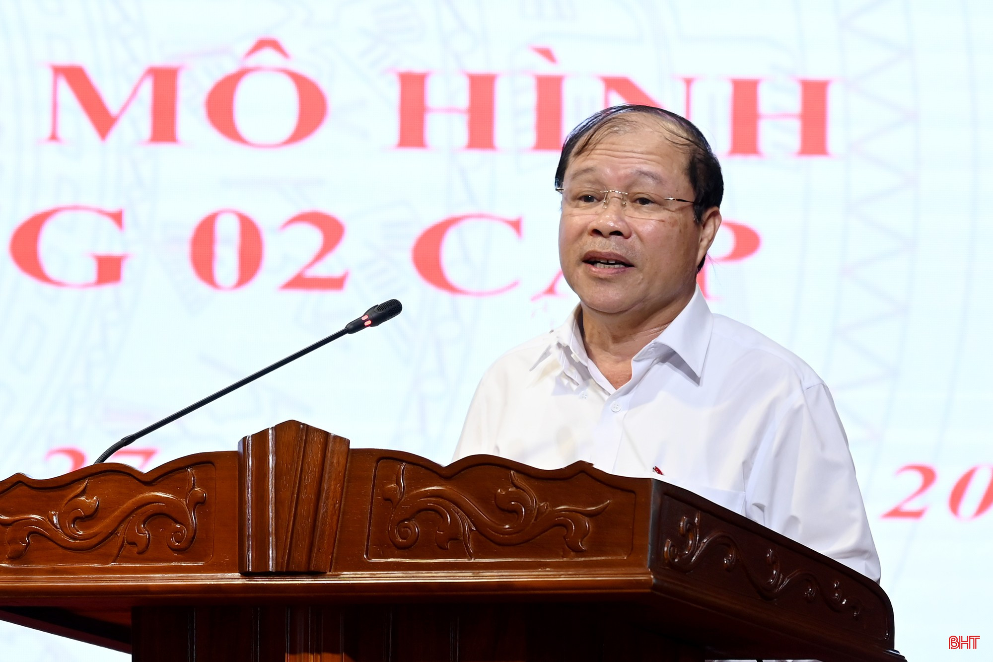 Bí thư Đảng ủy phường Sông Trí Nguyễn Hoài Sơn chia sẻ vai trò của cấp ủy Đảng trong lãnh đạo, chỉ đạo vận hành mô hình chính quyền địa phương 2 cấp.
