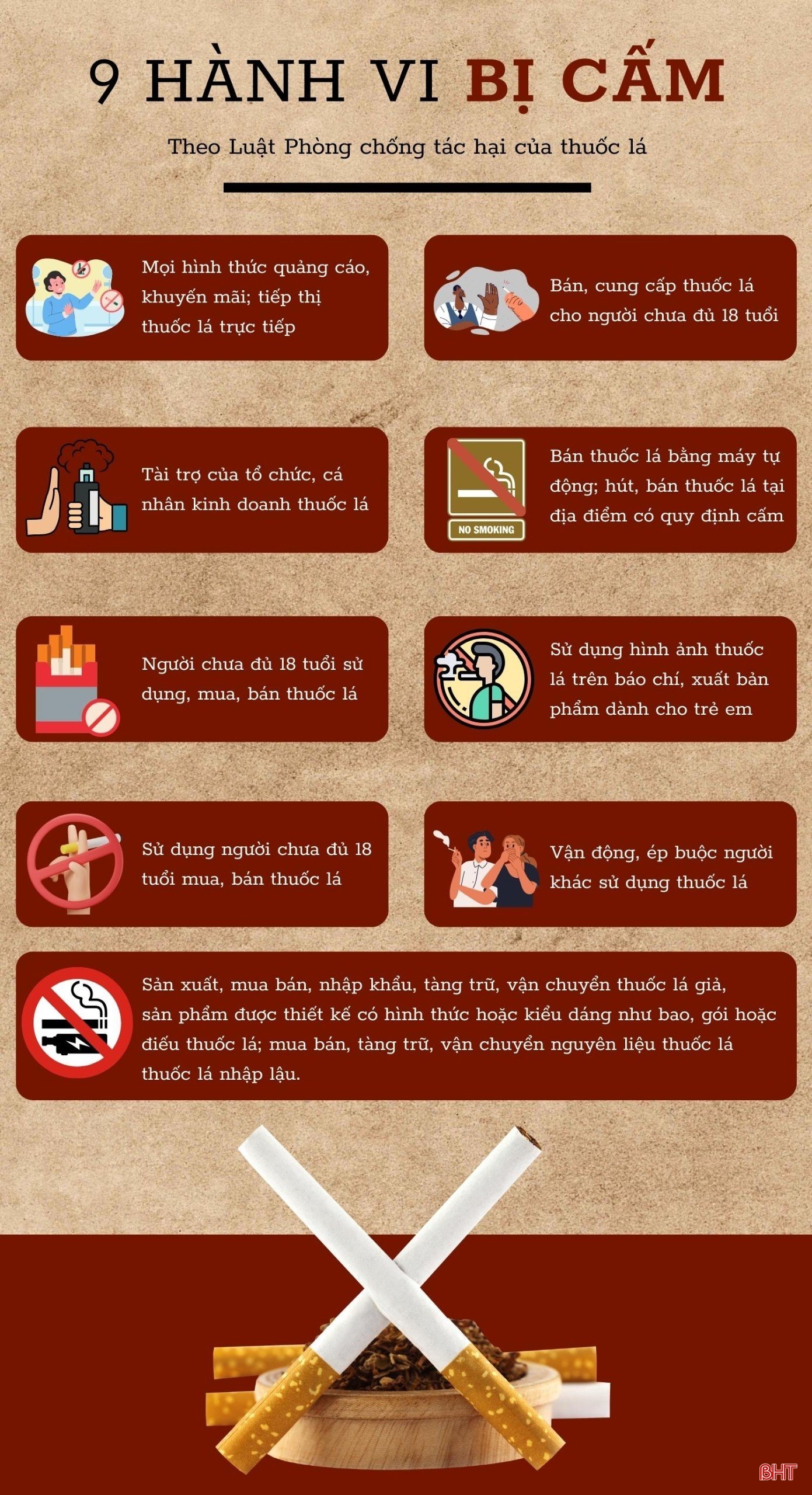 9 hành vi bị cấm theo Luật Phòng chống tác hại của thuốc lá