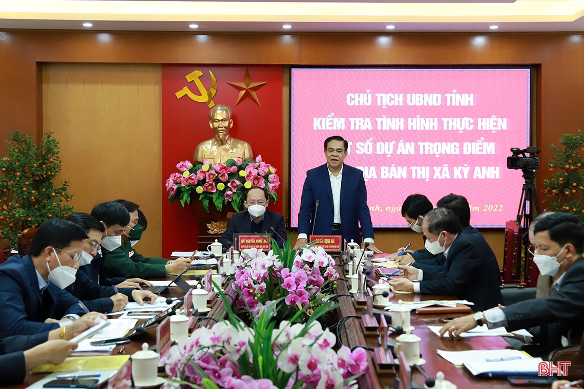 Chủ tịch UBND tỉnh Hà Tĩnh kiểm tra một số dự án trọng điểm tại KKT Vũng Áng