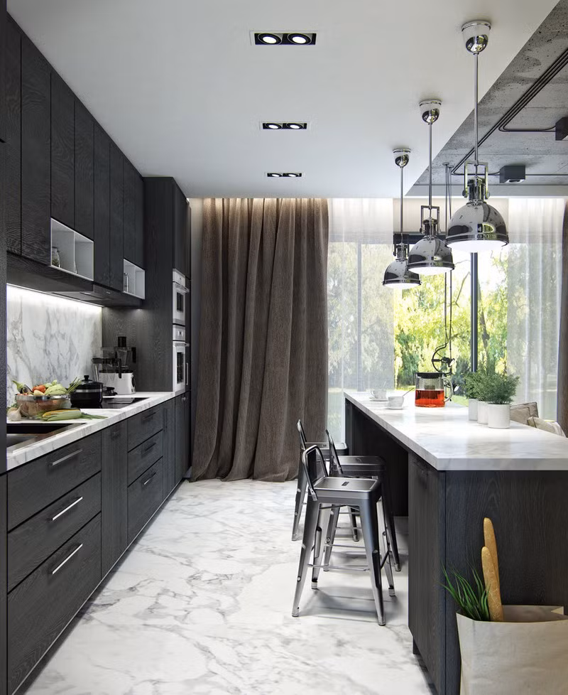 Căn hộ đẹp nổi bật với bức tường bằng cây xanh