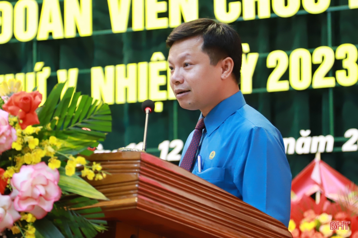 Đồng chí Hà Văn Oanh tái cử Chủ tịch Công đoàn Viên chức tỉnh Hà Tĩnh nhiệm kỳ 2023 - 2028
