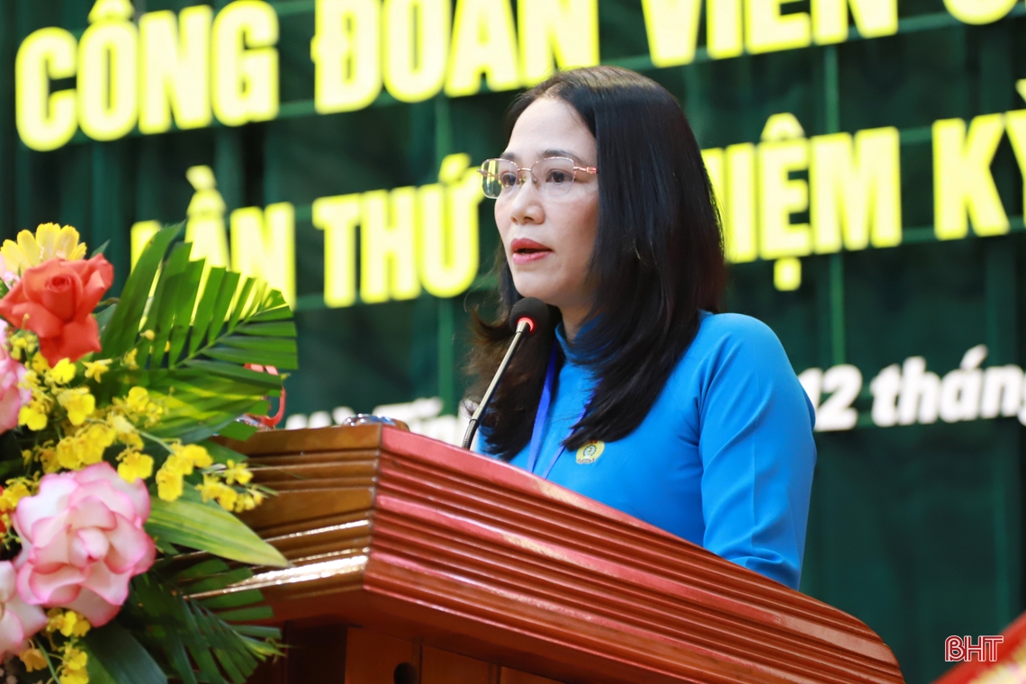 Đồng chí Hà Văn Oanh tái cử Chủ tịch Công đoàn Viên chức tỉnh Hà Tĩnh nhiệm kỳ 2023 - 2028