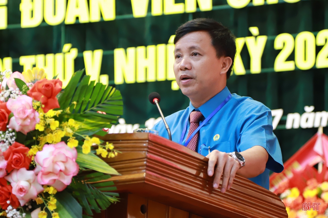 Đồng chí Hà Văn Oanh tái cử Chủ tịch Công đoàn Viên chức tỉnh Hà Tĩnh nhiệm kỳ 2023 - 2028