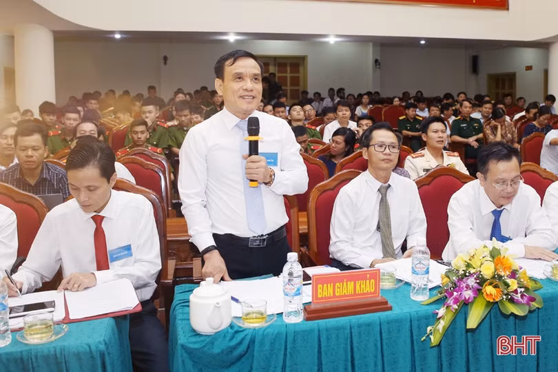 Cán bộ Công an thị xã Kỳ Anh nhất Hội thi Báo cáo viên giỏi tỉnh Hà Tĩnh