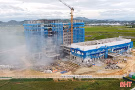 Kịp thời khống chế vụ cháy tại công trường Bệnh viện Đa khoa TTH Đức Thọ