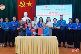 Tỉnh đoàn và Liên đoàn Lao động tỉnh ký kết chương trình phối hợp chăm lo thanh niên công nhân