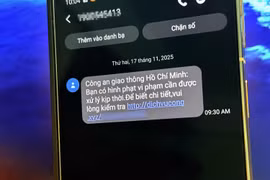 Cảnh giác với tin nhắn “Bộ Công an yêu cầu nộp phạt nguội”