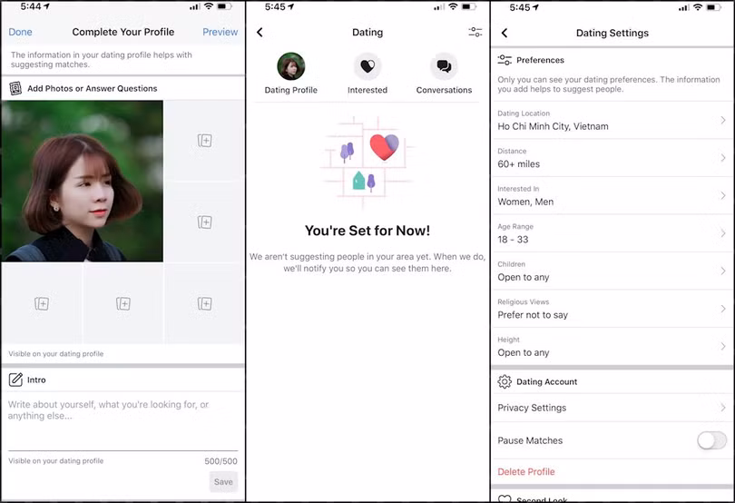 Tính năng hẹn hò Facebook Dating bắt đầu có mặt tại Việt Nam ảnh 2 Tính năng hẹn hò Facebook Dating bắt đầu có mặt tại Việt Nam