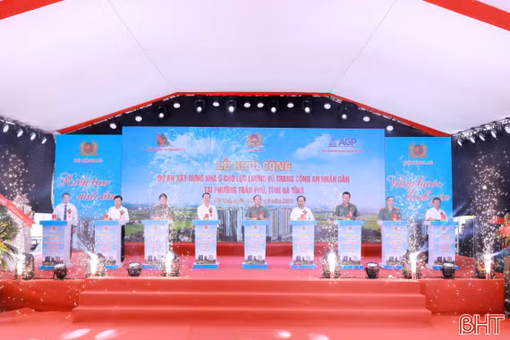 Khởi công xây dựng nhà ở cho cán bộ, chiến sĩ Công an nhân dân tại Hà Tĩnh