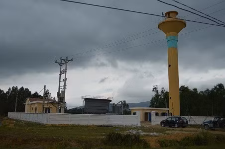 Tháp nước Nhà máy nước sạch Thiên Lộc- biểu tượng NTM Thiên Lộc
