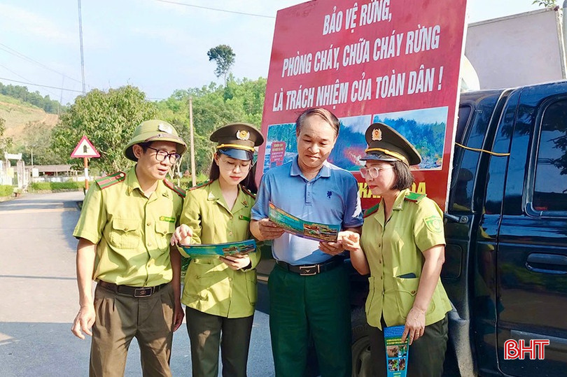 Công tác tuyên truyền PCCCR được Hạt Kiểm Lâm Vũ Quang chú trọng triển khai.