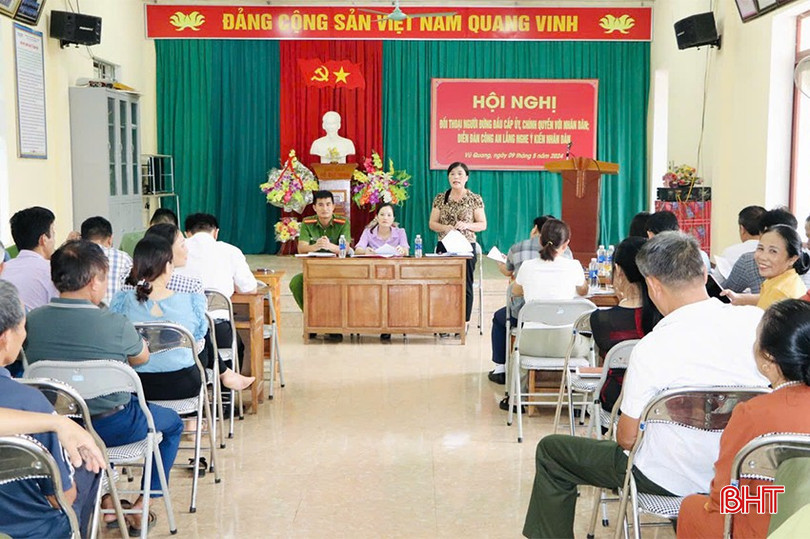 Từ đầu nhiệm kỳ đến nay, Vũ Quang đã tổ chức 66 cuộc đối thoại cấp xã, thị trấn với 1.046 lượt ý kiến của Nhân dân trên các lĩnh vực.