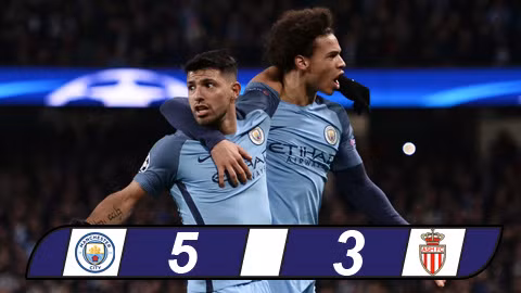 man city ha monaco trong ngay aguero va falcao cung toa sang