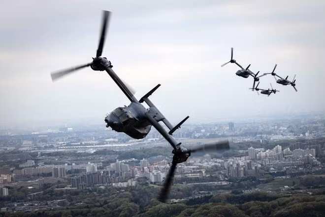 “Chim ưng biển” CV-22 Osprey của Mỹ lần đầu hạ cánh ở Việt Nam