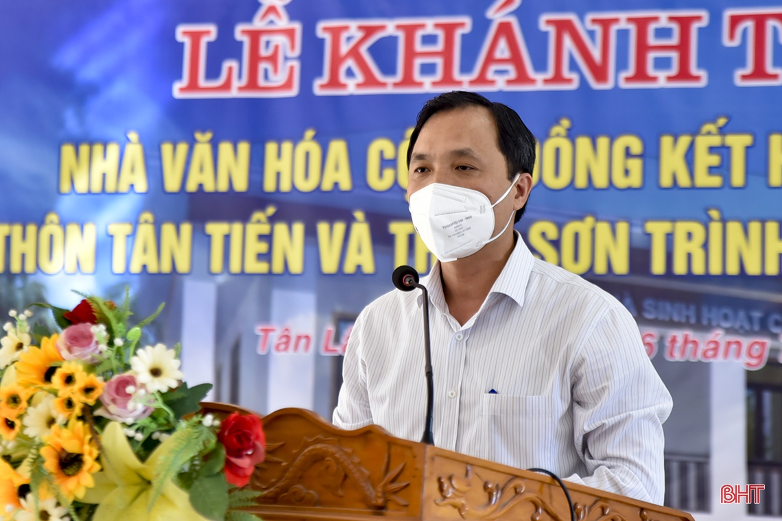 Bí thư Tỉnh ủy dự lễ khánh thành 2 nhà văn hóa cộng đồng kết hợp tránh bão, lũ ở Thạch Hà