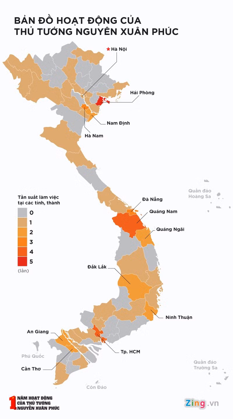 thu tuong nguyen xuan phuc da lam viec voi dia phuong nao trong 1 nam