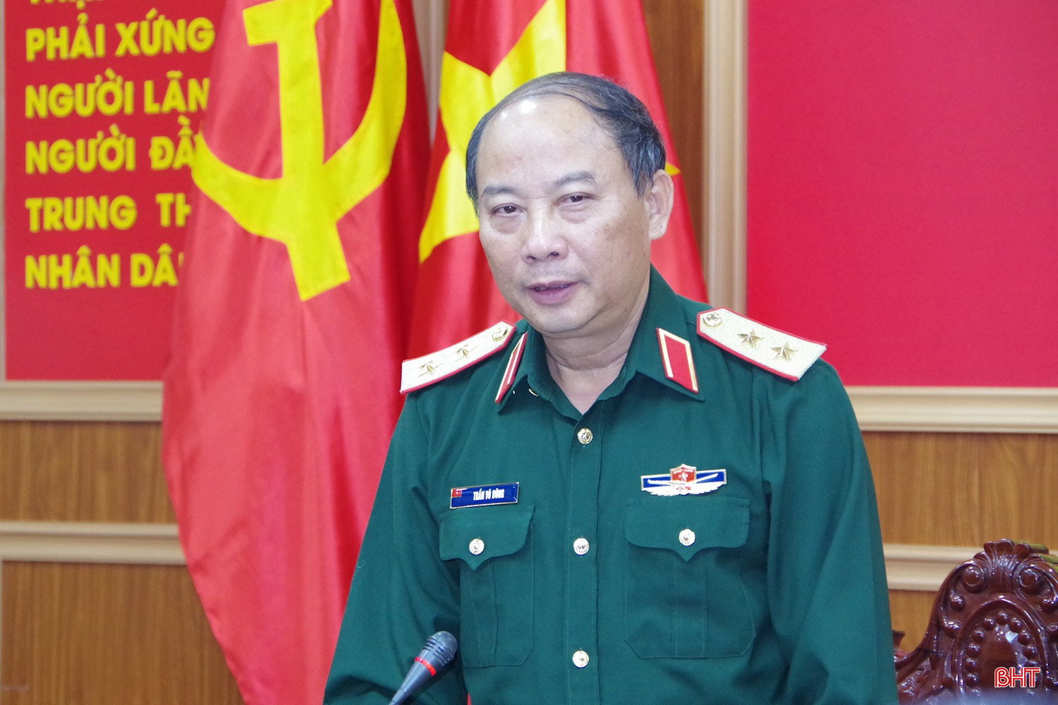 Trung tướng Trần Võ Dũng - Bí thư Đảng ủy, Chính ủy Quân khu 4 kết luận cuộc kiểm tra.