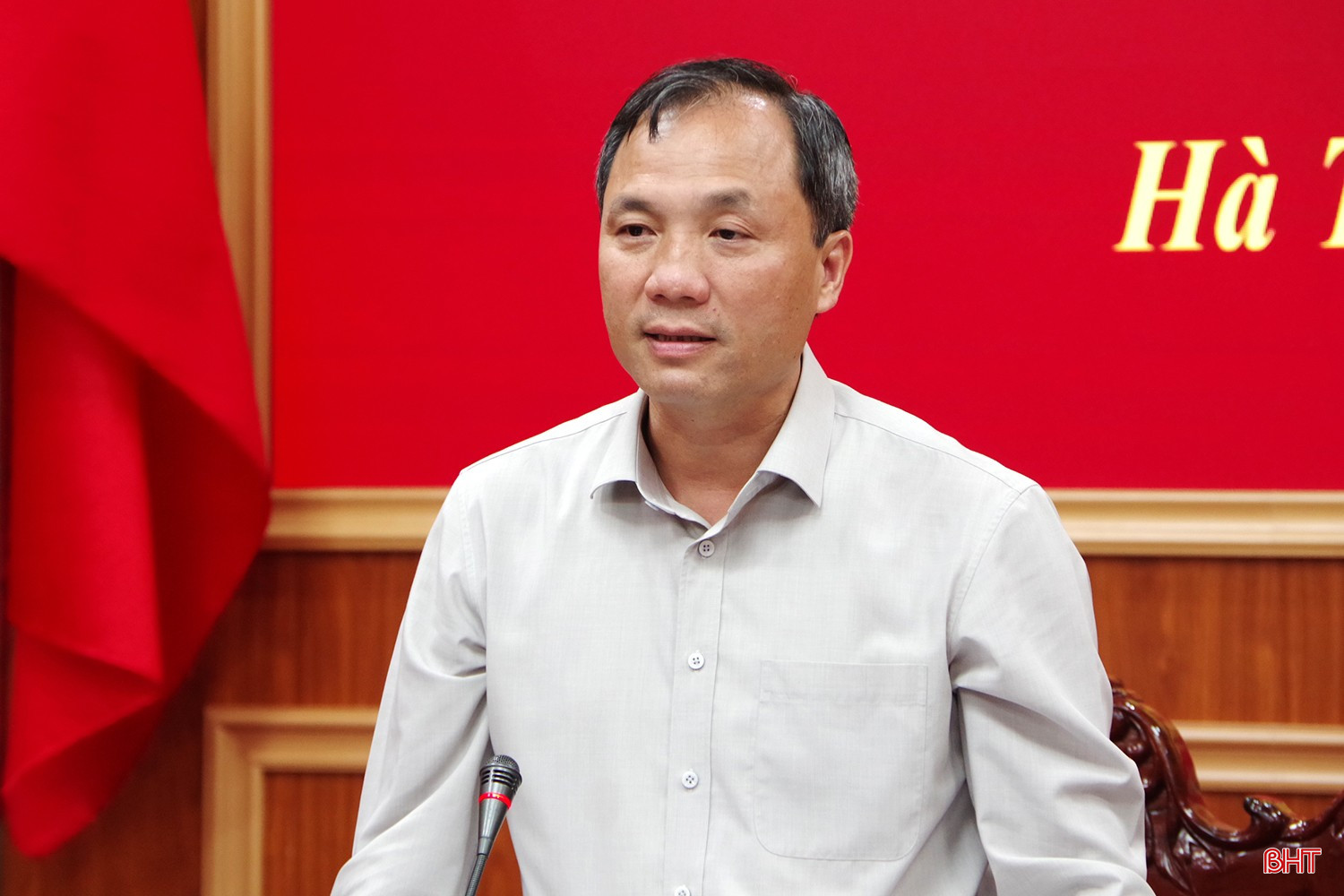 Đồng chí Hoàng Trung Dũng - Bí thư Tỉnh ủy, Bí thư Đảng ủy Quân sự tỉnh kết luận hội nghị.