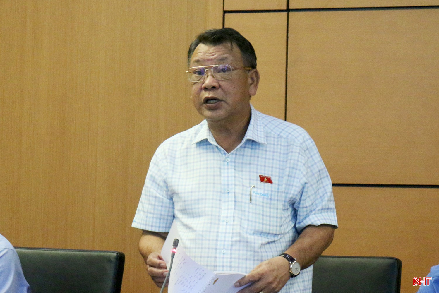 ĐBQH tỉnh Lâm Đồng Nguyễn Tạo - Ủy viên Ủy ban Đối ngoại Quốc hội phát biểu thảo luận.