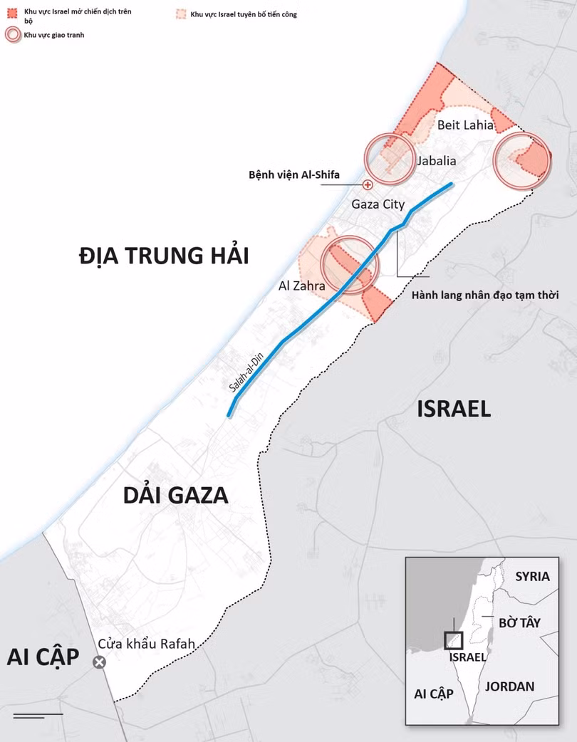 Israel chấp nhận tạm ngừng bắn 4 giờ mỗi ngày ở bắc Gaza