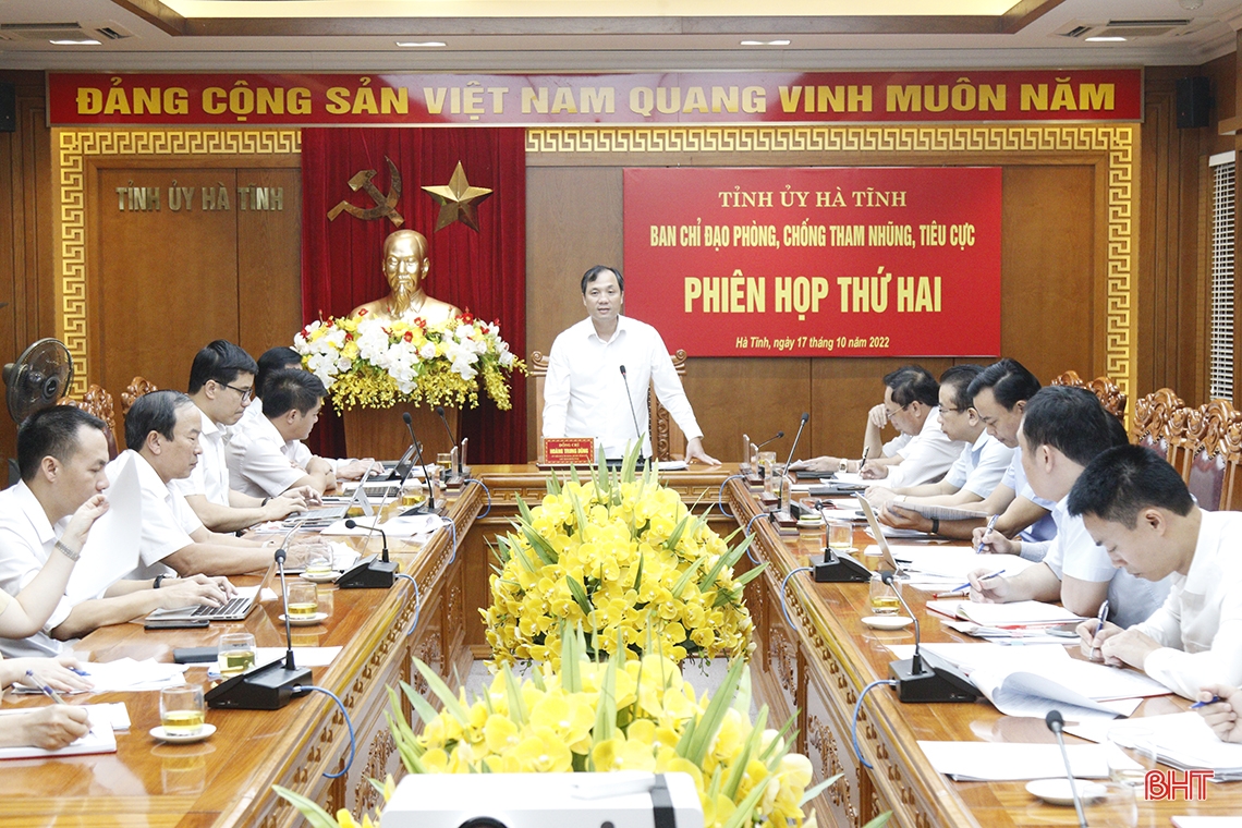 Ban Chỉ đạo phòng, chống tham nhũng, tiêu cực tỉnh Hà Tĩnh họp phiên thường kỳ