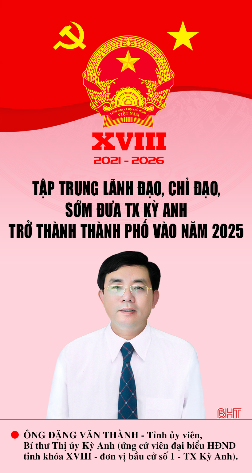Tập trung lãnh đạo, chỉ đạo sớm đưa TX Kỳ Anh trở thành thành phố vào năm 2025