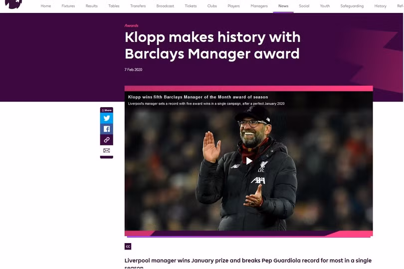 Guardiola lại bị Klopp vượt mặt