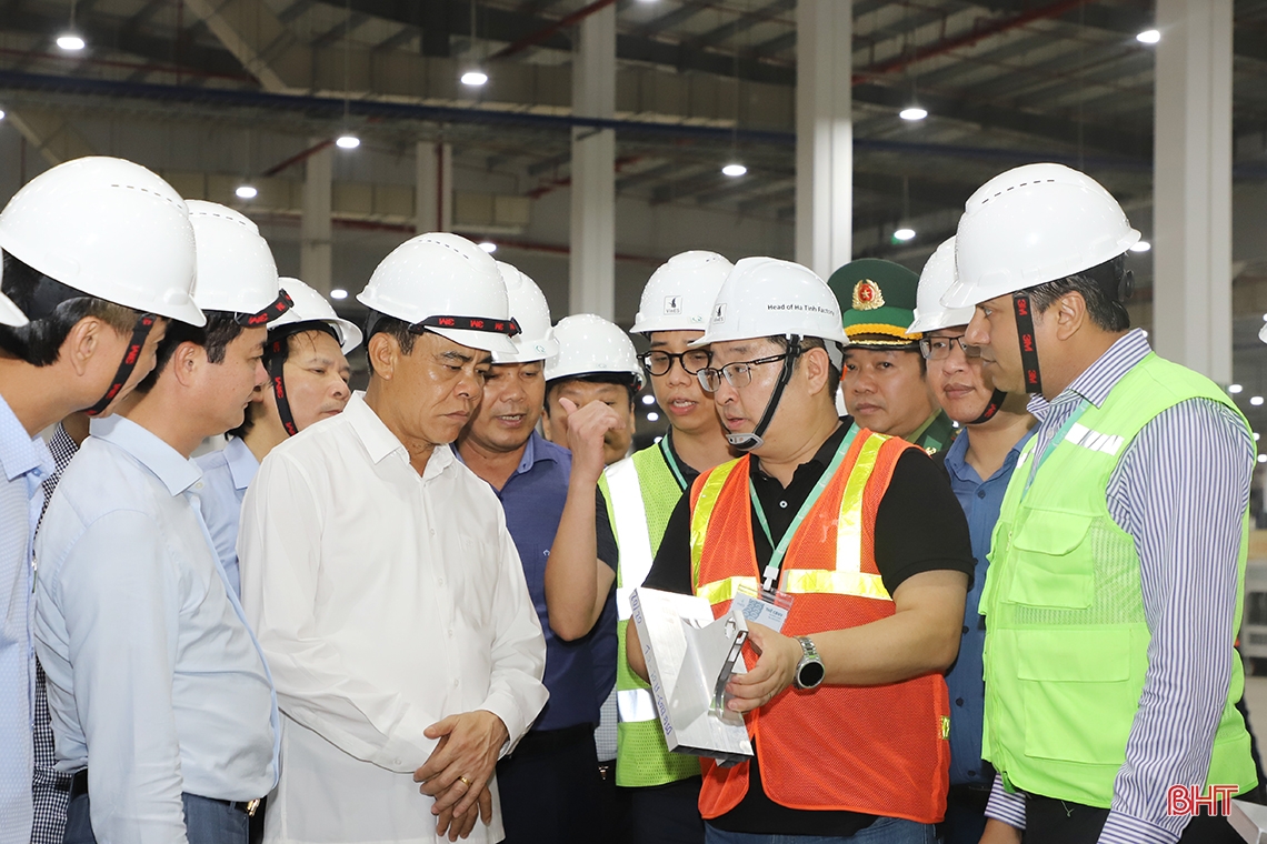 Chủ tịch UBND tỉnh kiểm tra sản xuất, tiến độ các dự án trọng điểm ở TX Kỳ Anh