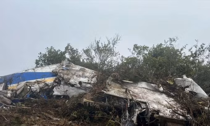 Hiện trường vụ rơi máy bay tại Ocana, Colombia hôm 28/1. Ảnh: Cơ quan Hàng không Dân sự Colombia