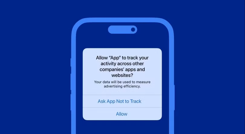 Thông báo xin cấp quyền theo dõi người dùng trên iOS. Ảnh: Adapty.