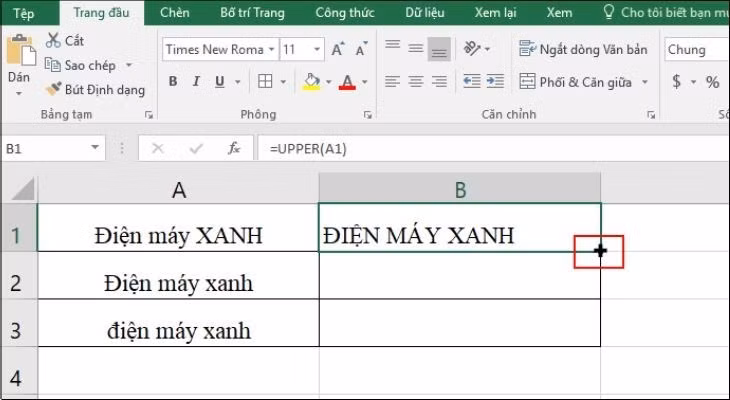 Bạn đặt con trỏ chuột góc dưới bên phải của màn hình để xuất hiện dấu "+" rồi kéo xuống