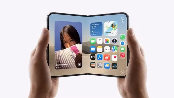 Thiết kế hai màn hình của iPhone Duo giúp người dùng linh hoạt giữa nhu cầu liên lạc nhanh và trải nghiệm hiển thị rộng.