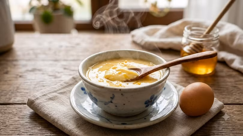 Trứng gà, mật ong – bài thuốc kinh nghiệm dân gian hỗ trợ nhuận phế, dưỡng vị.