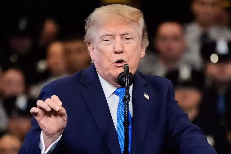 Tổng thống Donald Trump phát biểu tại Garden City, New York ngày 14/8. Ảnh: AP