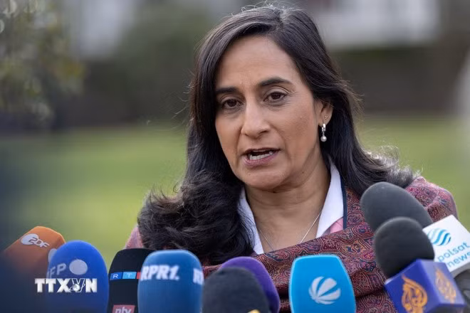Bộ trưởng Giao thông Canada Anita Anand. (Ảnh: AFP/TTXVN)