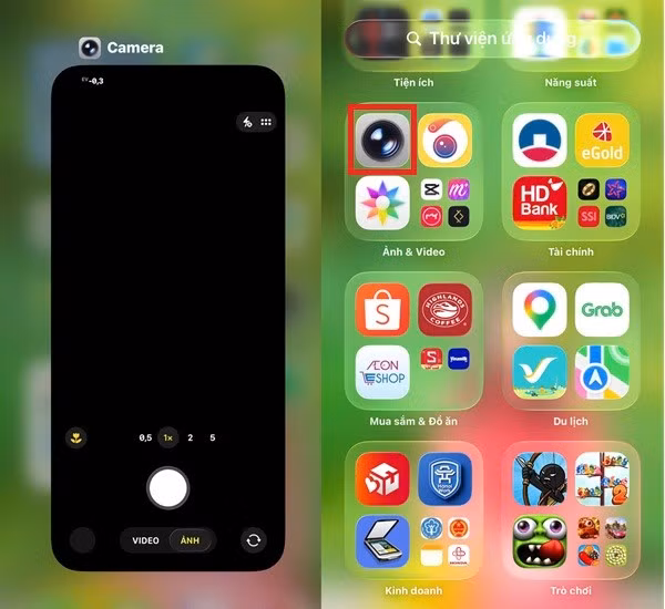 Tắt và mở lại ứng dụng camera.