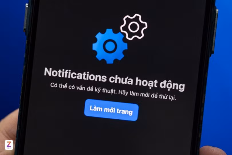 Màn hình hiển thị lỗi khi cố đăng nhập vào Facebook. Ảnh: Tuấn Anh.