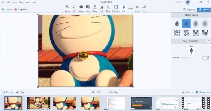 Bạn có thể chọn File > Save để lưu lại ảnh chụp.