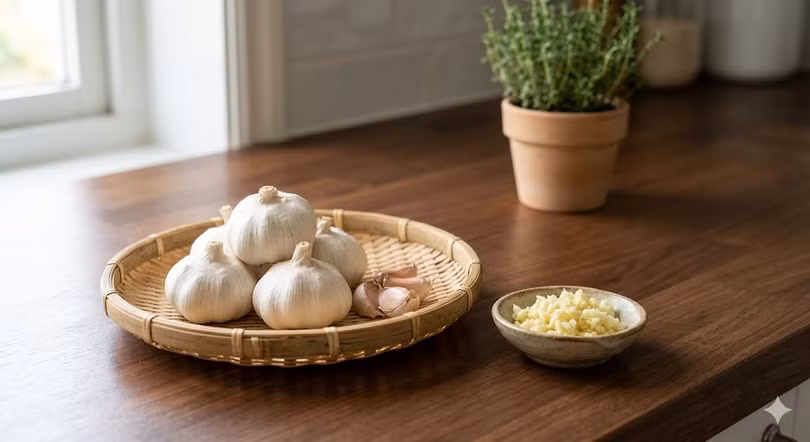 Tỏi mang lại nhiều lợi ích cho sức khỏe tim mạch, miễn dịch và chống oxy hóa.