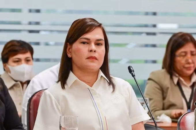 Phó tổng thống Philippines Sara Duterte trong cuộc họp ngày 25/11. Ảnh: ABS-CBN