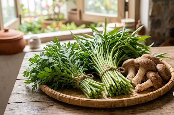 Một số loại rau, nấm giàu chất chống oxy hóa, hỗ trợ quá trình giải độc gan.