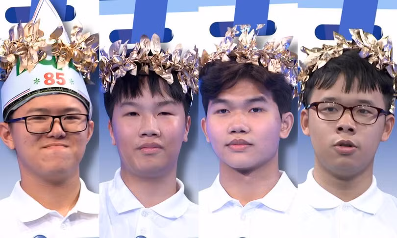Từ trái qua: Gia Bảo, Thái Dương, Quang Minh và Anh Đức. Ảnh: VTV
