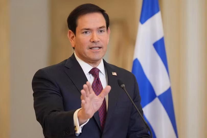 Ngoại trưởng Mỹ Marco Rubio trong cuộc họp báo tại Athens, Hy Lạp ngày 7/10. Ảnh: AP