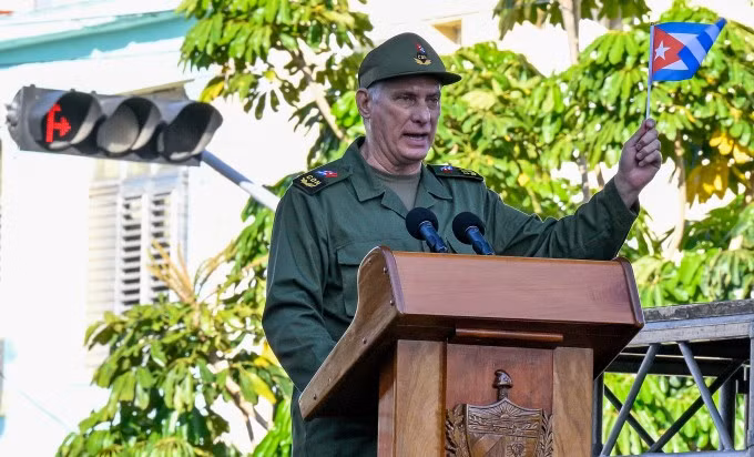 Chủ tịch Cuba Miguel Diaz-Canel tham dự một sự kiện ở thủ đô Havana ngày 16/4. Ảnh: AFP