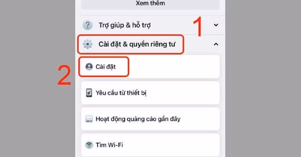 Nhấn Cài đặt