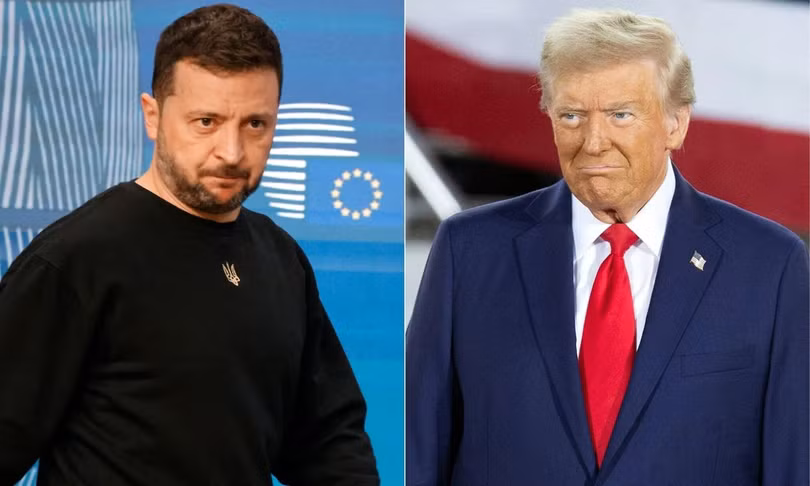 Tổng thống Ukraine Volodymyr Zelensky và Tổng thống Mỹ Donald Trump. Ảnh: AFP